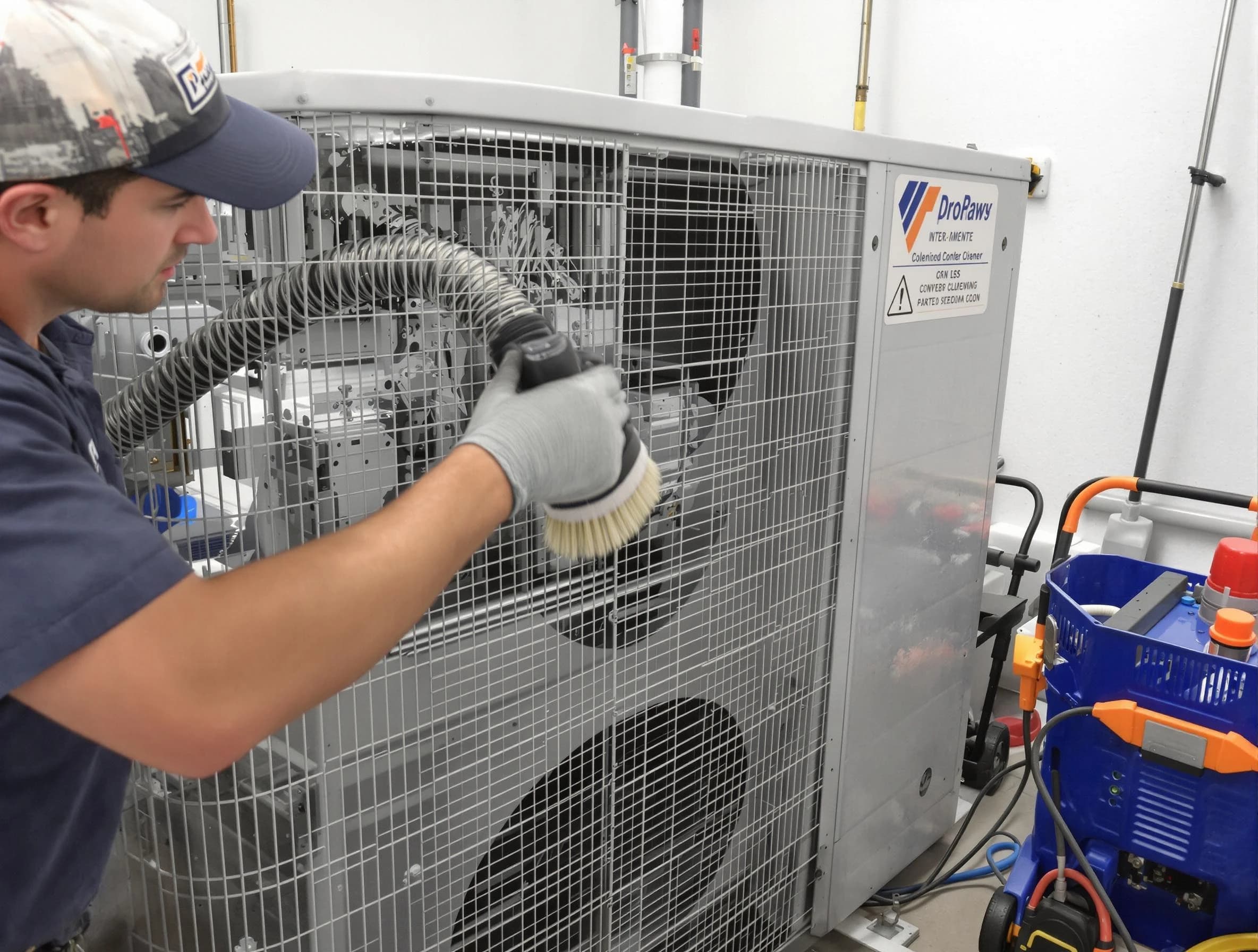 Ohio Air Duct Cleaning specialist performing precision AC coil cleaning for improved system performance in Ohio