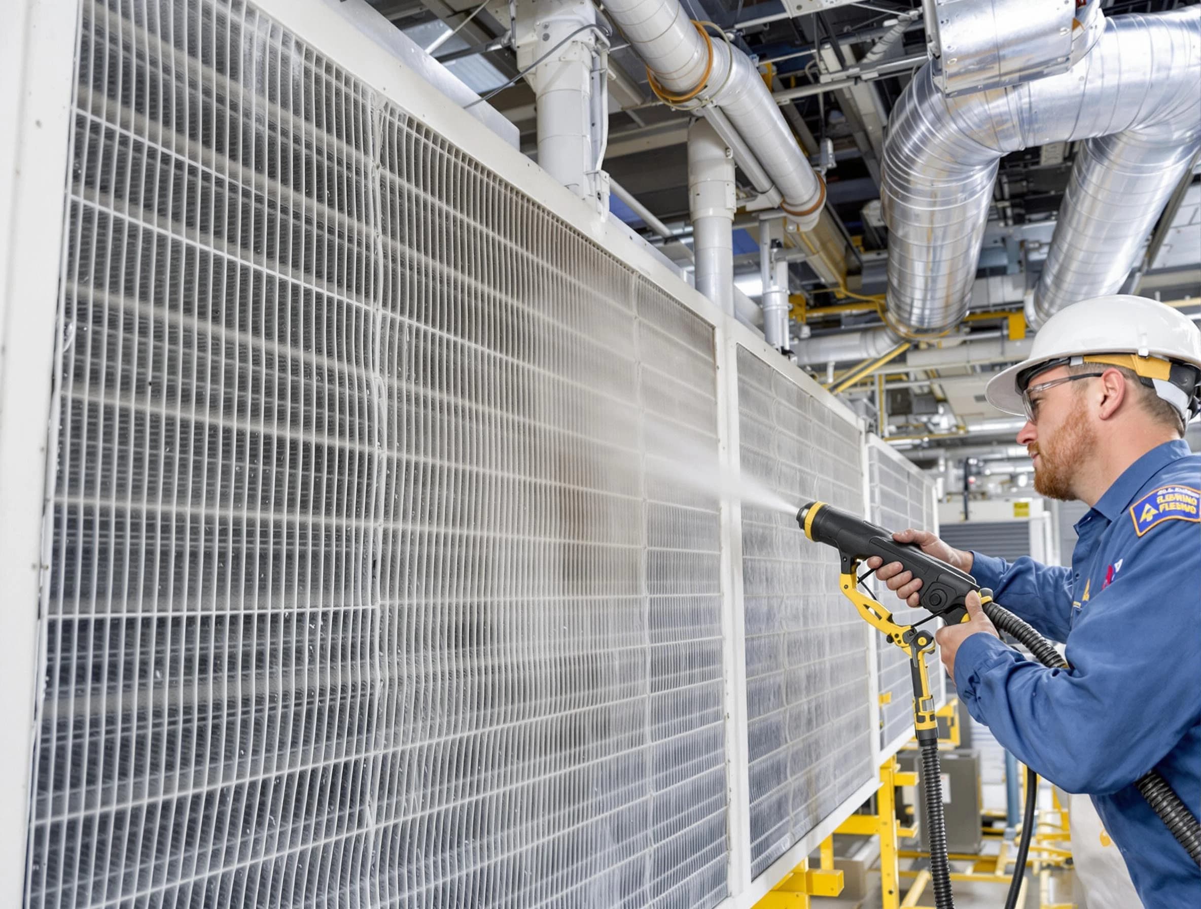 Professional commercial coil cleaning by Ohio Air Duct Cleaning in Ohio