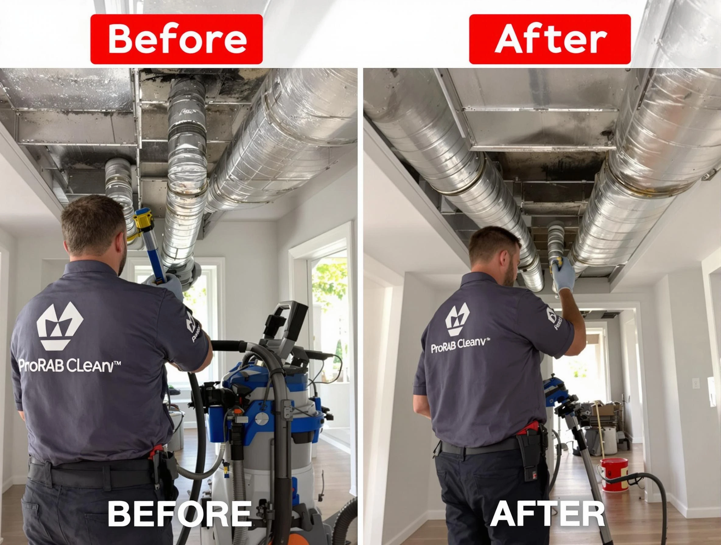 Ohio Air Duct Cleaning expert performing thorough residential duct cleaning in a Ohio home